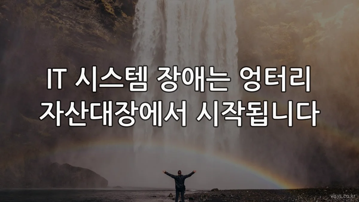 IT 시스템 장애는 엉터리 자산대장에서 시작됩니다