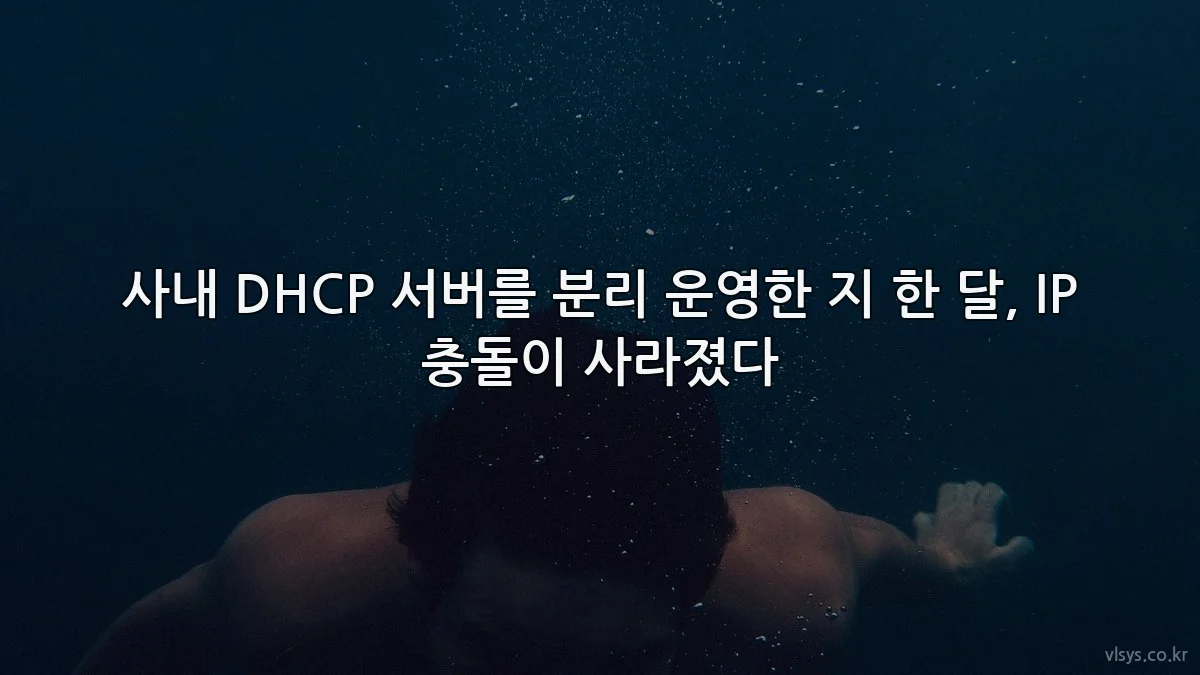 사내 DHCP 서버를 분리 운영한 지 한 달, IP 충돌이 사라졌다