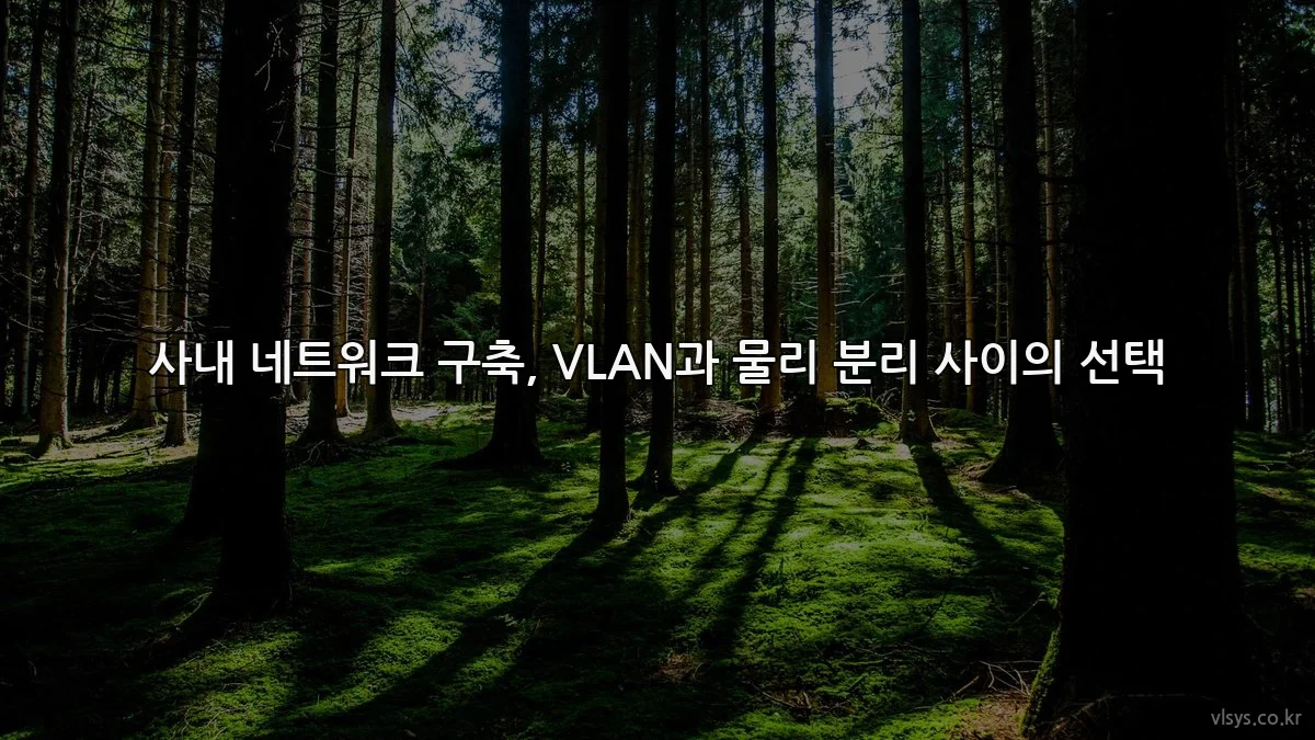 사내 네트워크 구축, VLAN과 물리 분리 사이의 선택