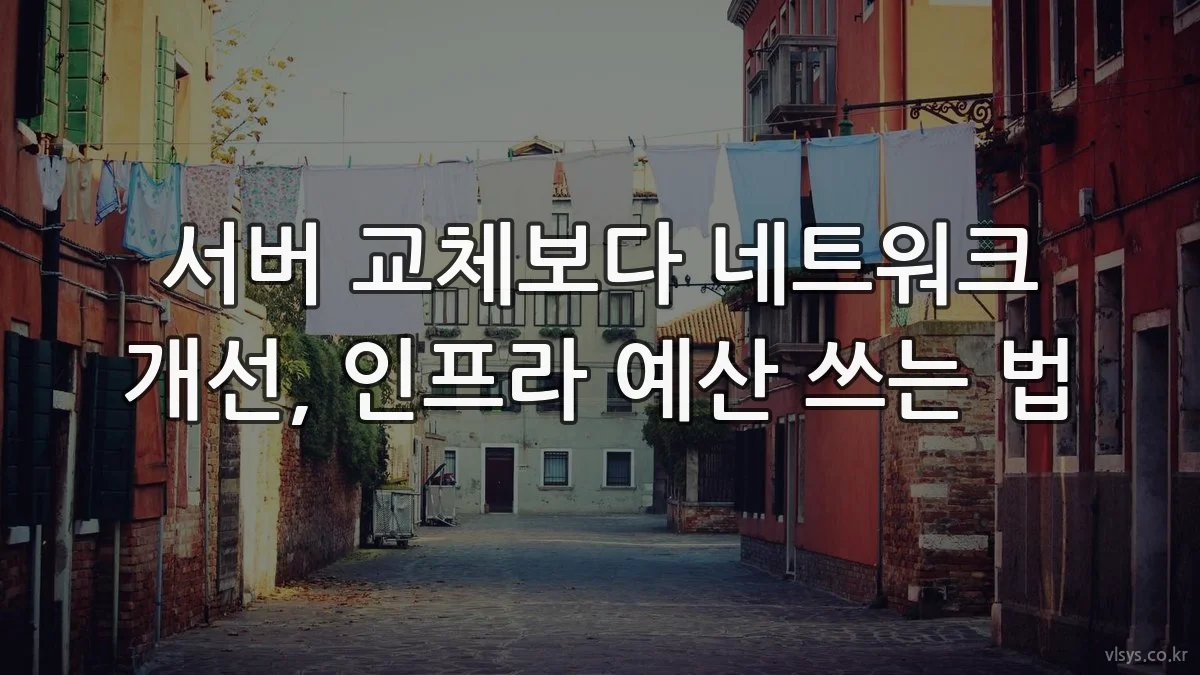 서버 교체보다 네트워크 개선, 인프라 예산 쓰는 법