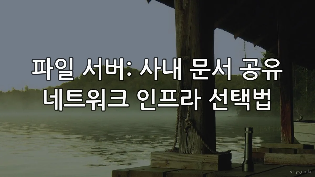 파일 서버: 사내 문서 공유 네트워크 인프라 선택법