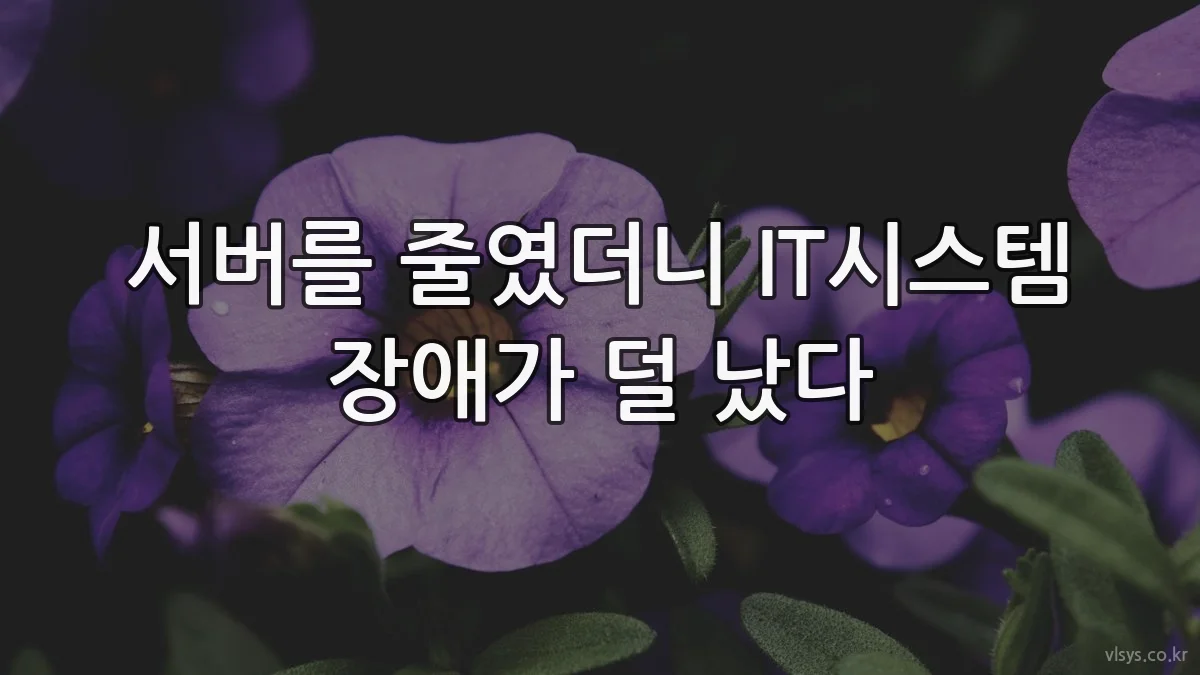 서버를 줄였더니 IT시스템 장애가 덜 났다