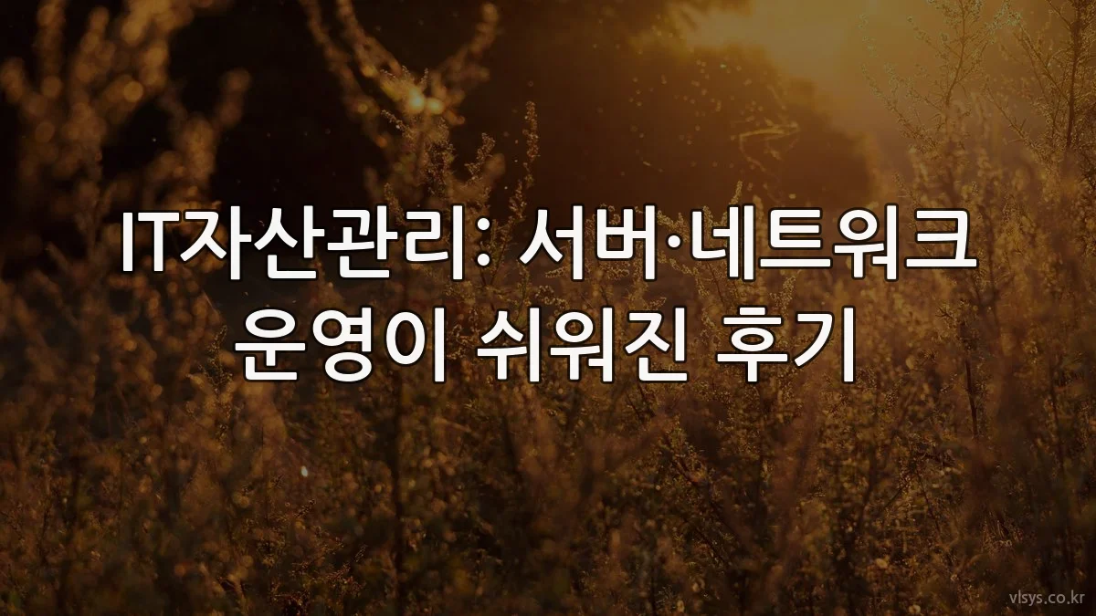 IT자산관리: 서버·네트워크 운영이 쉬워진 후기