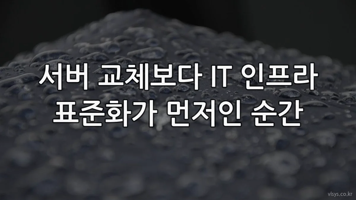 서버 교체보다 IT 인프라 표준화가 먼저인 순간