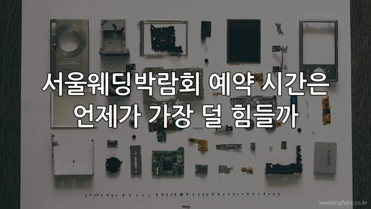 서울웨딩박람회 예약 시간은 언제가 가장 덜 힘들까