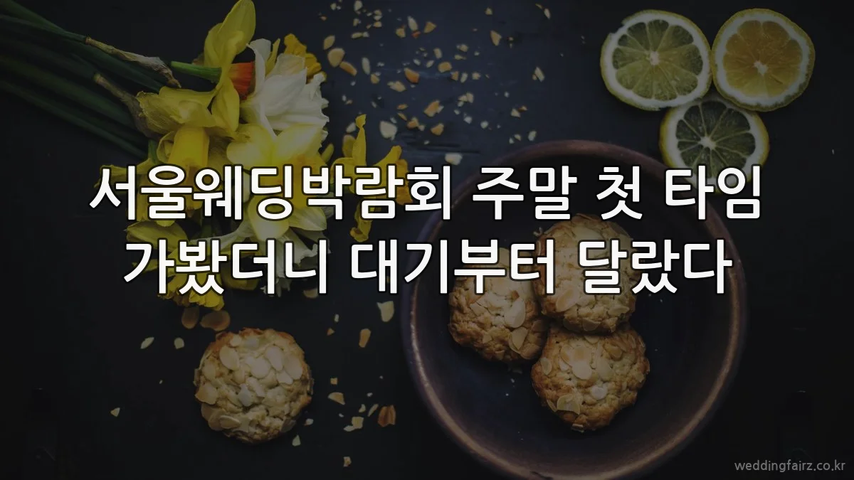 서울웨딩박람회 주말 첫 타임 가봤더니 대기부터 달랐다