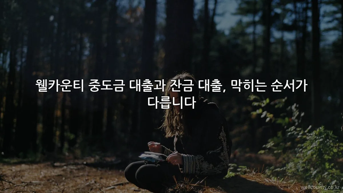 웰카운티 중도금 대출과 잔금 대출, 막히는 순서가 다릅니다
