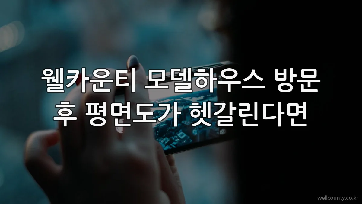 웰카운티 모델하우스 방문 후 평면도가 헷갈린다면