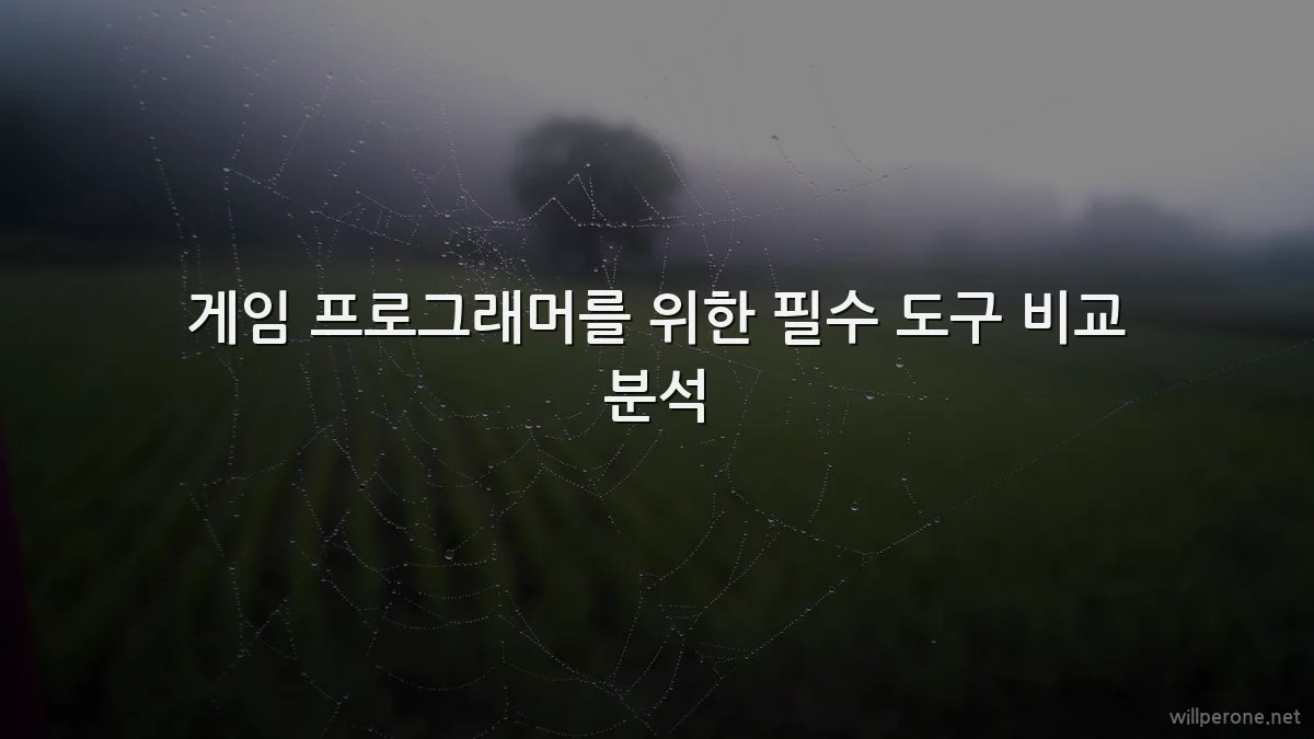 게임 프로그래머를 위한 필수 도구 비교 분석