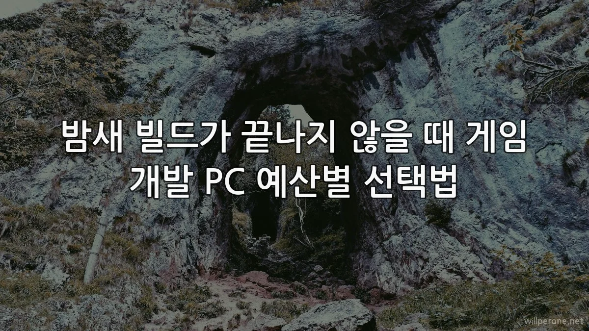 밤새 빌드가 끝나지 않을 때 게임 개발 PC 예산별 선택법