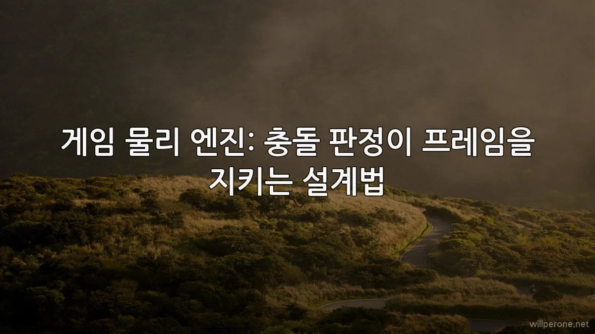 게임 물리 엔진: 충돌 판정이 프레임을 지키는 설계법