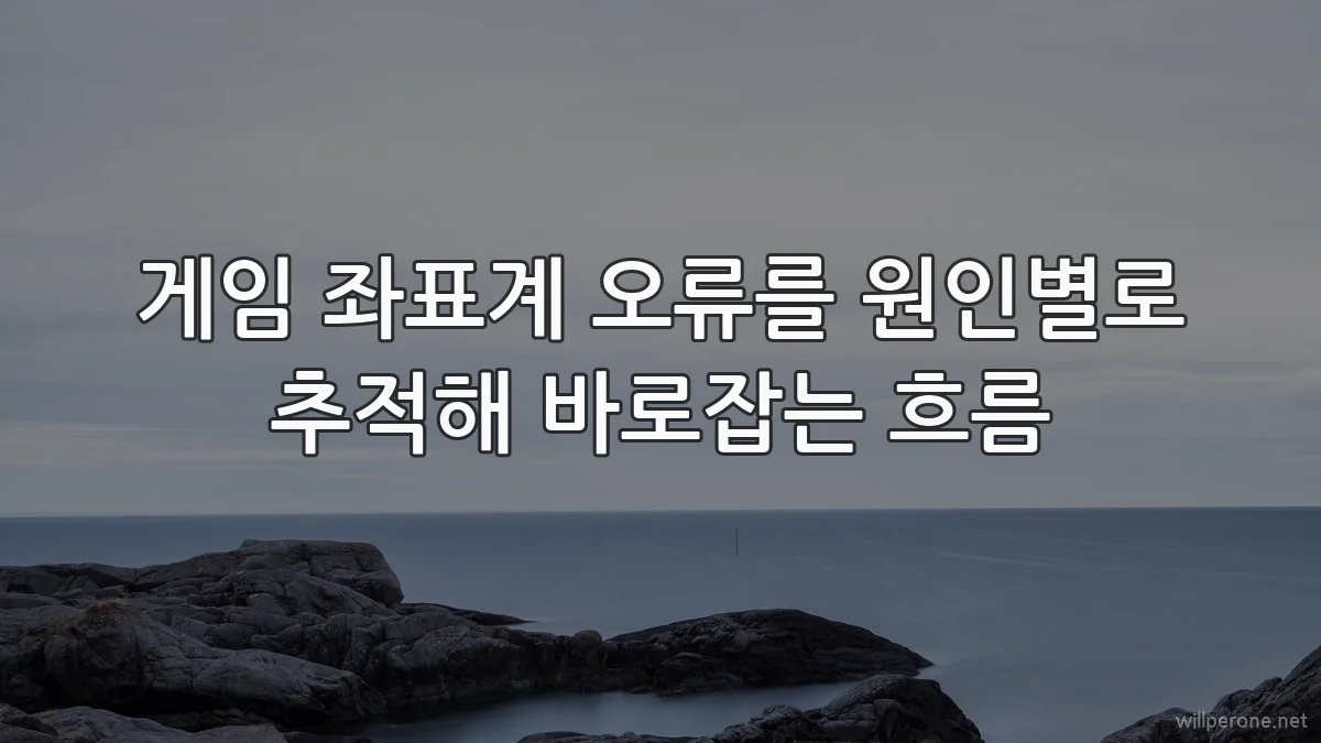 게임 좌표계 오류를 원인별로 추적해 바로잡는 흐름