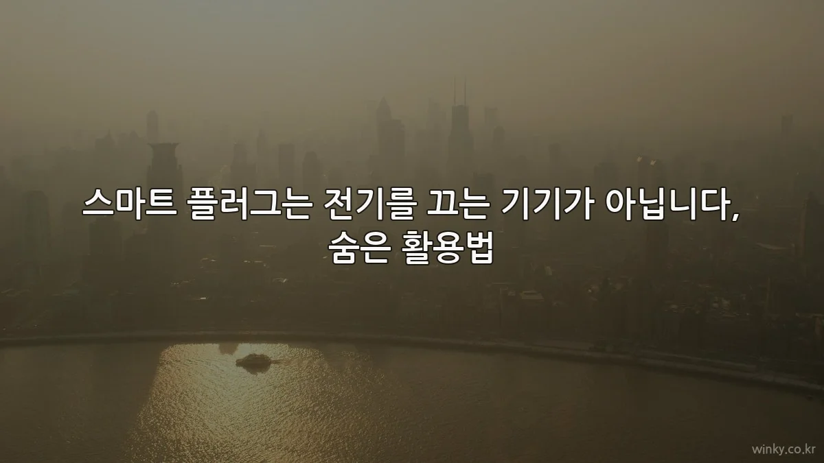 스마트 플러그는 전기를 끄는 기기가 아닙니다, 숨은 활용법