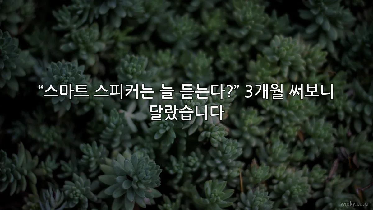 “스마트 스피커는 늘 듣는다?” 3개월 써보니 달랐습니다