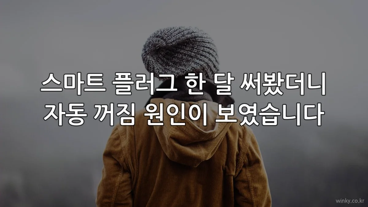 스마트 플러그 한 달 써봤더니 자동 꺼짐 원인이 보였습니다
