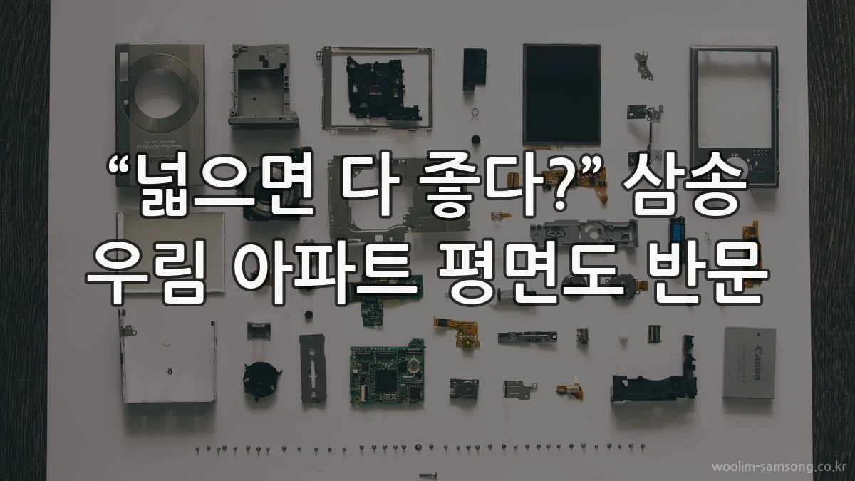 “넓으면 다 좋다?” 삼송 우림 아파트 평면도 반문