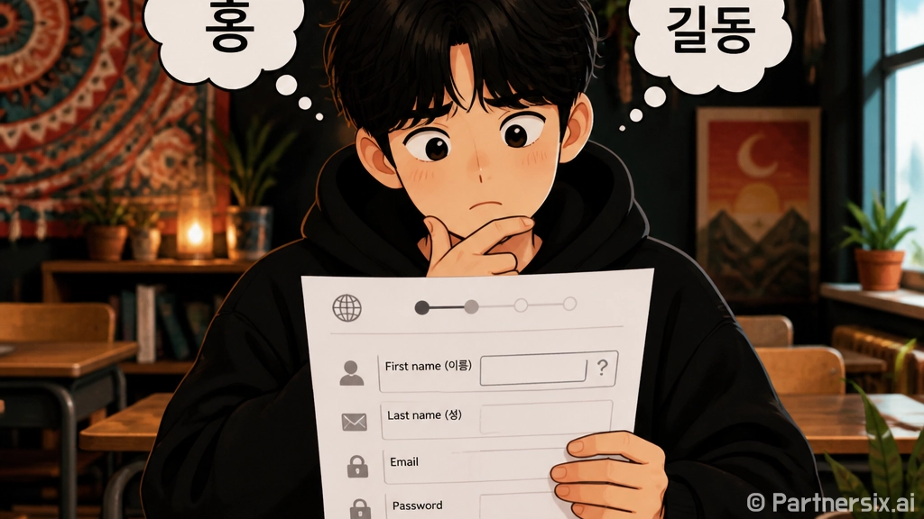first name 뜻, 성을 쓰는 칸일까요 이름을 쓰는 칸일까요?