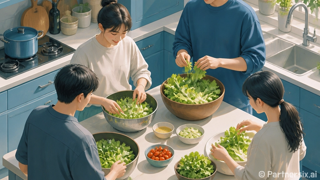 상추 샐러드 드레싱 맛있게 만드는 방법, 물 생기지 않게 버무리는 순서