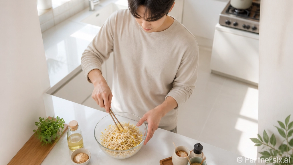유아 콩나물무침 맵지 않게 맛내는 방법