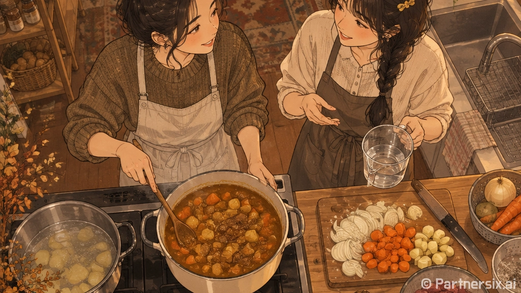 카레 만드는법, 물 양과 불 조절만 잡으면 집에서도 진하게 됩니다