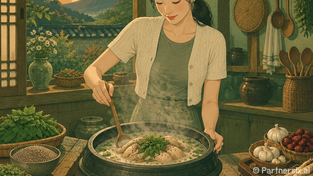 호수삼계탕 느낌으로 고소한 들깨 삼계탕 만드는 방법