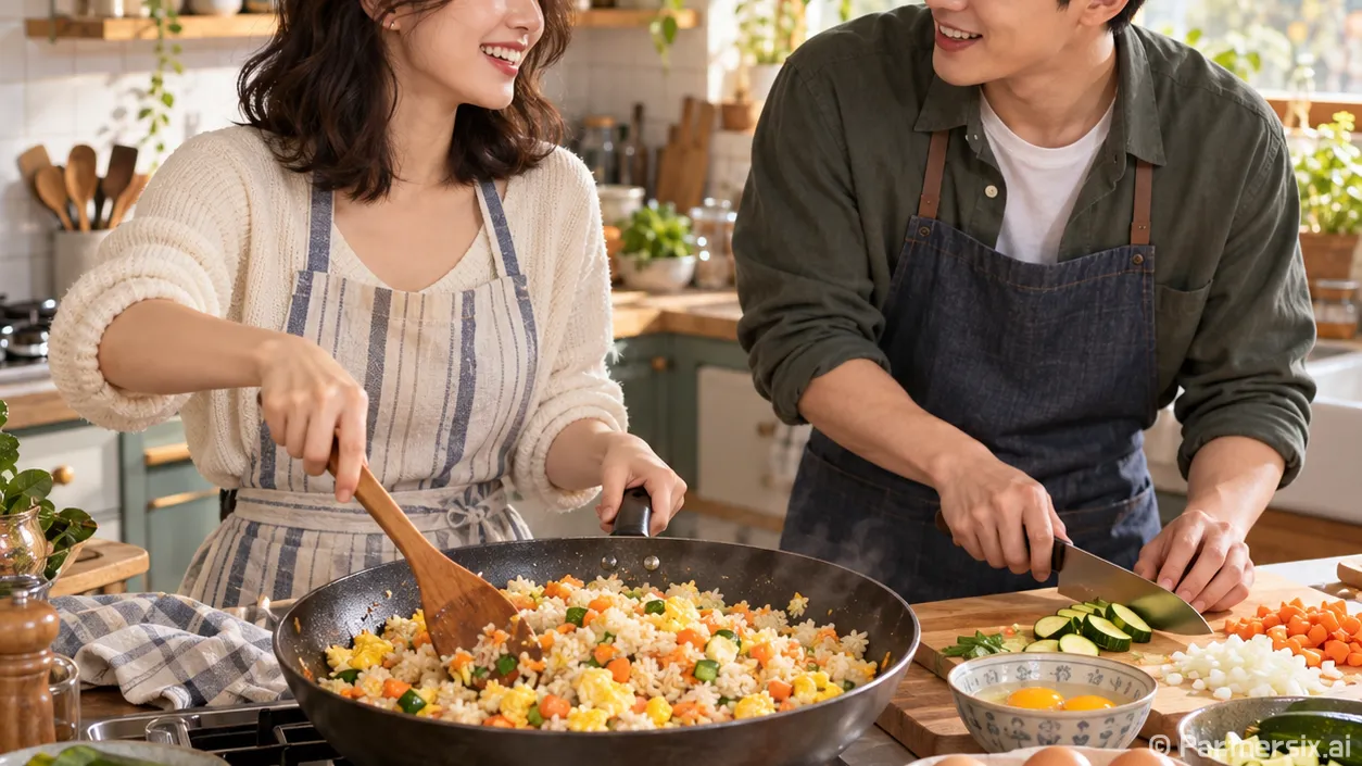 냉장고 털이간단요리 볶음밥 맛있게 만드는 방법