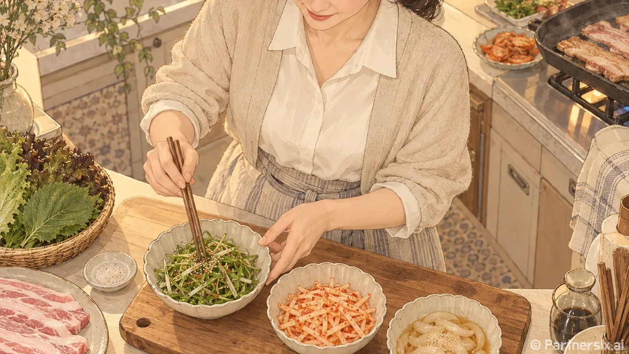 삼겹살 밑반찬 세 가지 집에서 만드는 방법