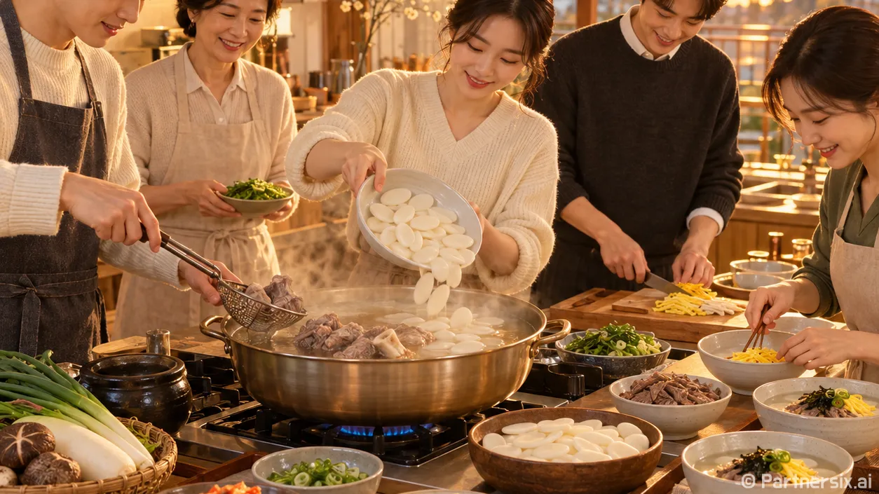 간단요리사 사골육수로 떡국 맛있게 끓이는 방법