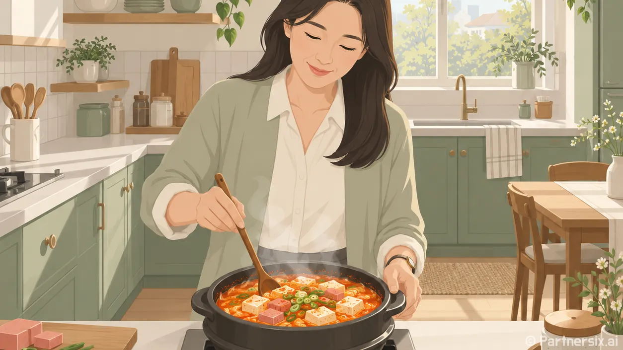 스팸순두부찌개 짜지 않고 얼큰하게 끓이는 방법
