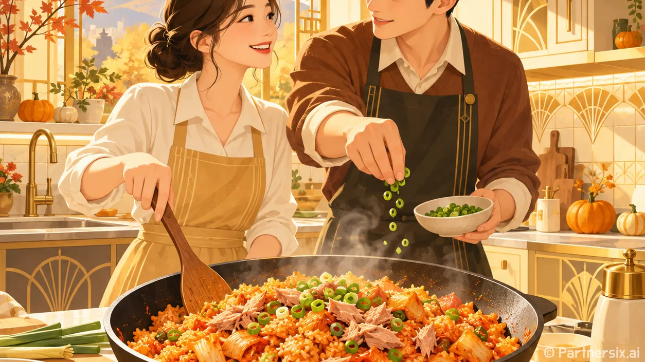 참치김치볶음밥 질지 않게 만드는 방법