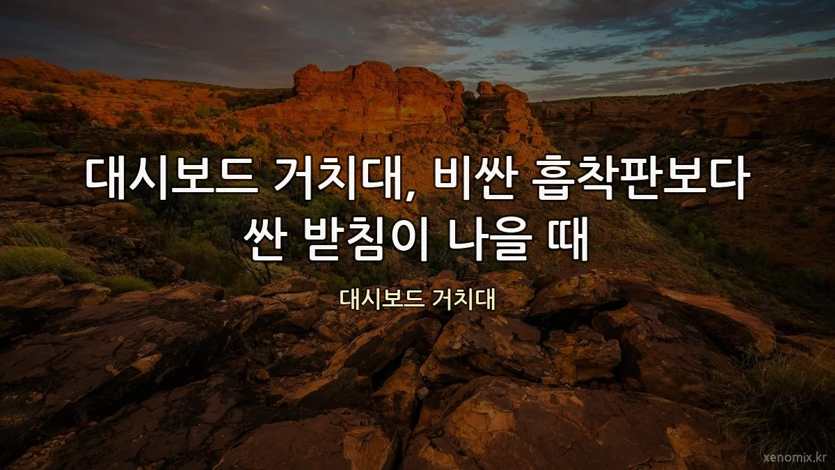 대시보드 거치대, 비싼 흡착판보다 싼 받침이 나을 때