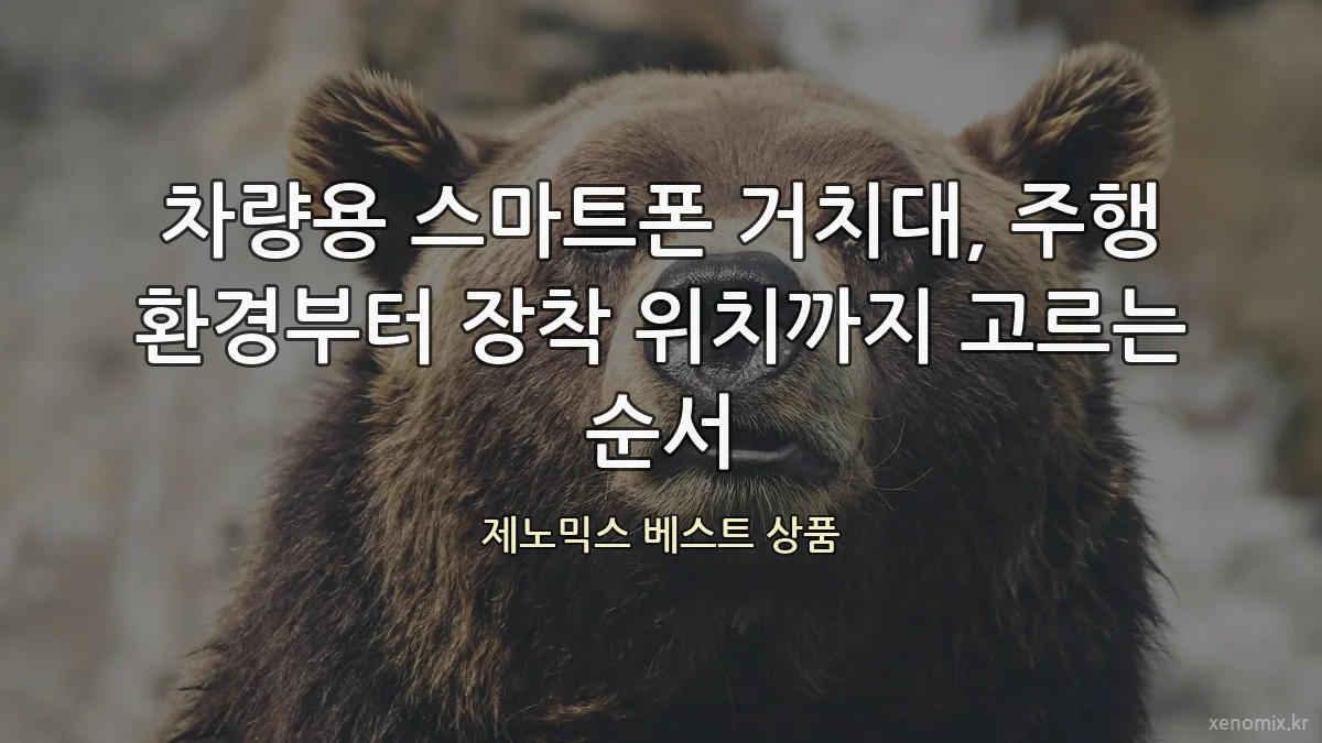차량용 스마트폰 거치대, 주행 환경부터 장착 위치까지 고르는 순서