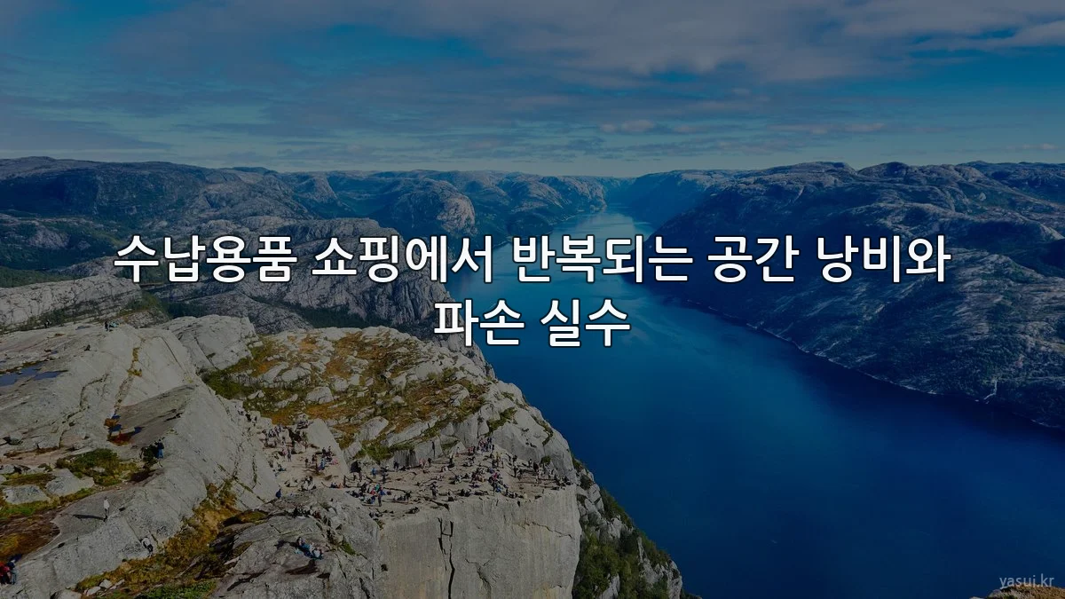 수납용품 쇼핑에서 반복되는 공간 낭비와 파손 실수