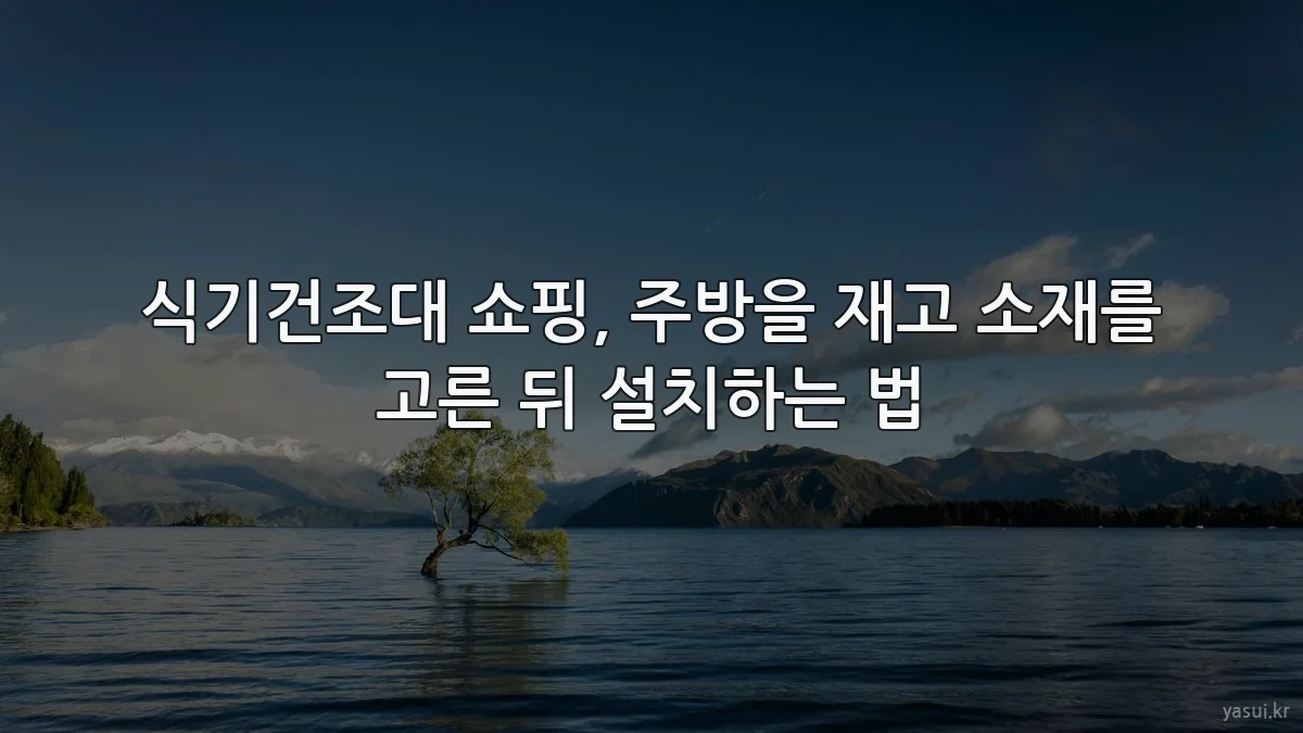 식기건조대 쇼핑, 주방을 재고 소재를 고른 뒤 설치하는 법