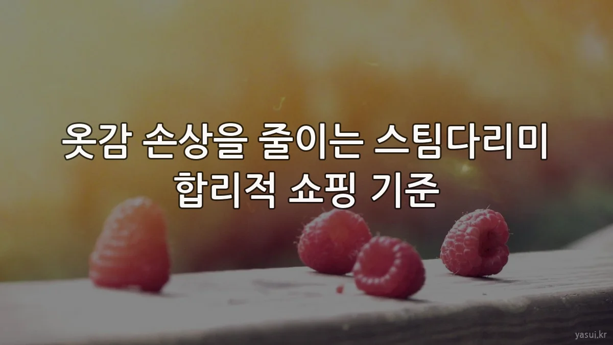 옷감 손상을 줄이는 스팀다리미 합리적 쇼핑 기준