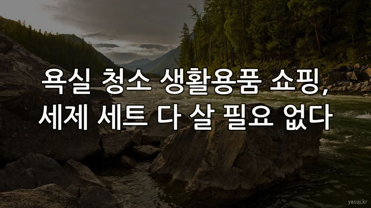 욕실 청소 생활용품 쇼핑, 세제 세트 다 살 필요 없다