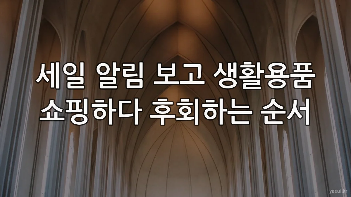 세일 알림 보고 생활용품 쇼핑하다 후회하는 순서