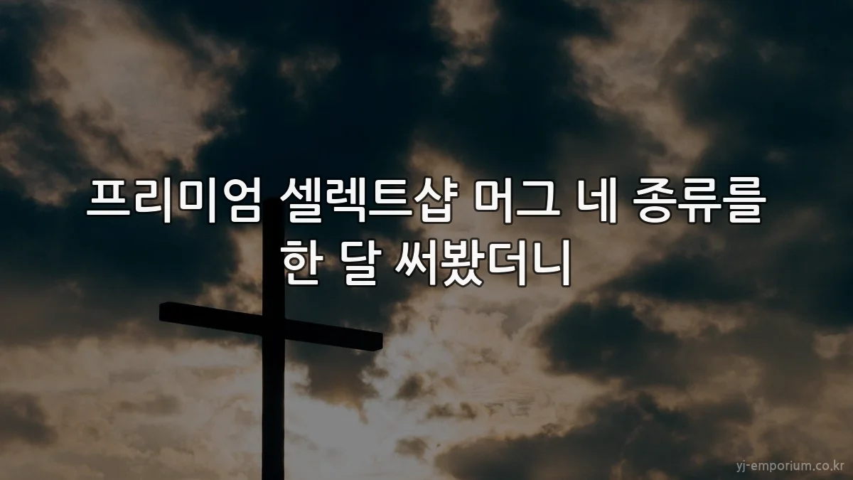 프리미엄 셀렉트샵 머그 네 종류를 한 달 써봤더니