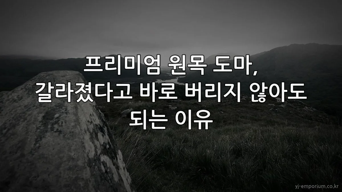 프리미엄 원목 도마, 갈라졌다고 바로 버리지 않아도 되는 이유