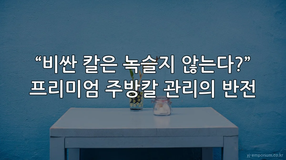 “비싼 칼은 녹슬지 않는다?” 프리미엄 주방칼 관리의 반전