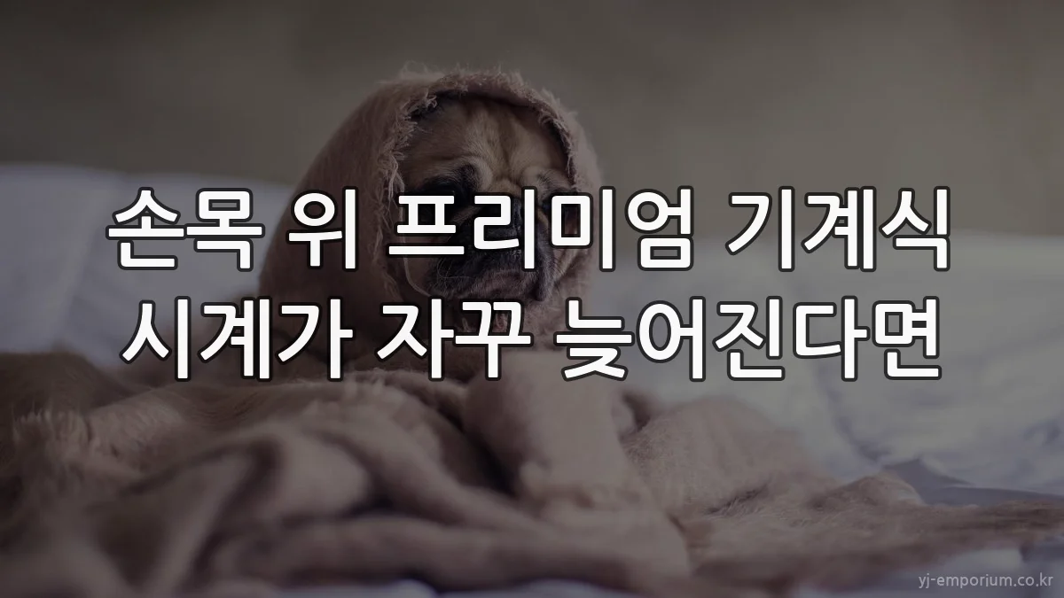 손목 위 프리미엄 기계식 시계가 자꾸 늦어진다면
