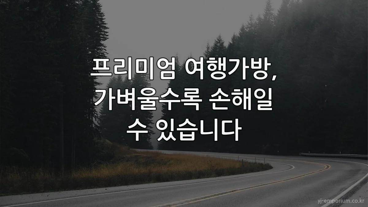 프리미엄 여행가방, 가벼울수록 손해일 수 있습니다