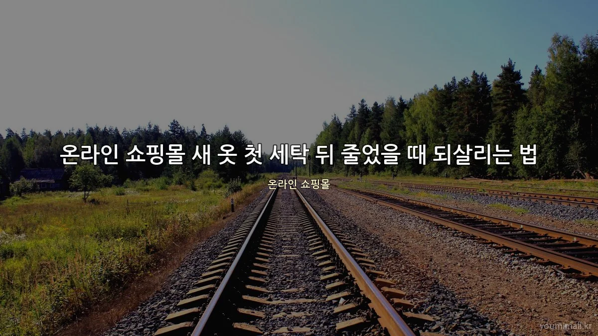 온라인 쇼핑몰 새 옷 첫 세탁 뒤 줄었을 때 되살리는 법