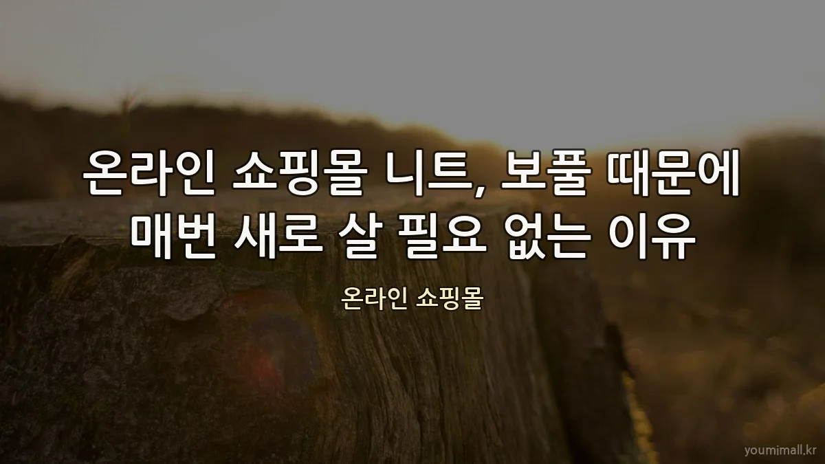 온라인 쇼핑몰 니트, 보풀 때문에 매번 새로 살 필요 없는 이유