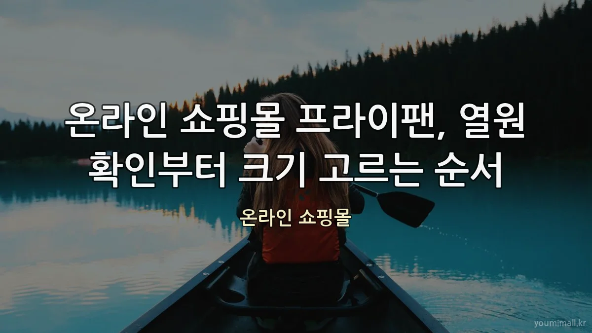 온라인 쇼핑몰 프라이팬, 열원 확인부터 크기 고르는 순서