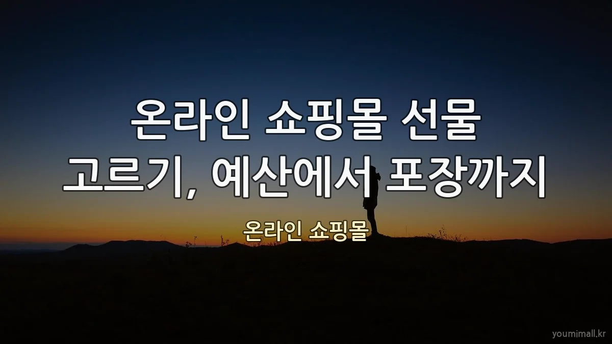 온라인 쇼핑몰 선물 고르기, 예산에서 포장까지