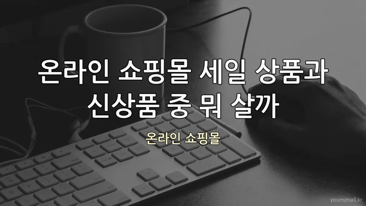 온라인 쇼핑몰 세일 상품과 신상품 중 뭐 살까