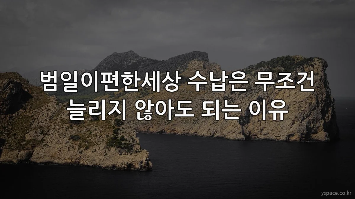 범일이편한세상 수납은 무조건 늘리지 않아도 되는 이유