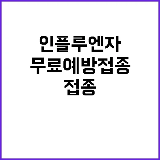 영덕군 고위험군 인플루엔자 무료 예방 접종 소식!