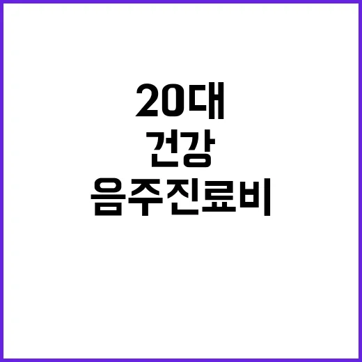 음주 진료비 51% 급증 20대 건강 위기!